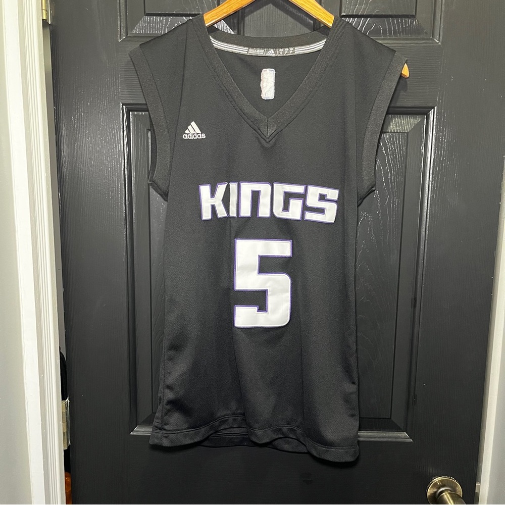 Adidas Sacramento Kings #5 De’Aaron Fox NBA Jersey Black Size Small